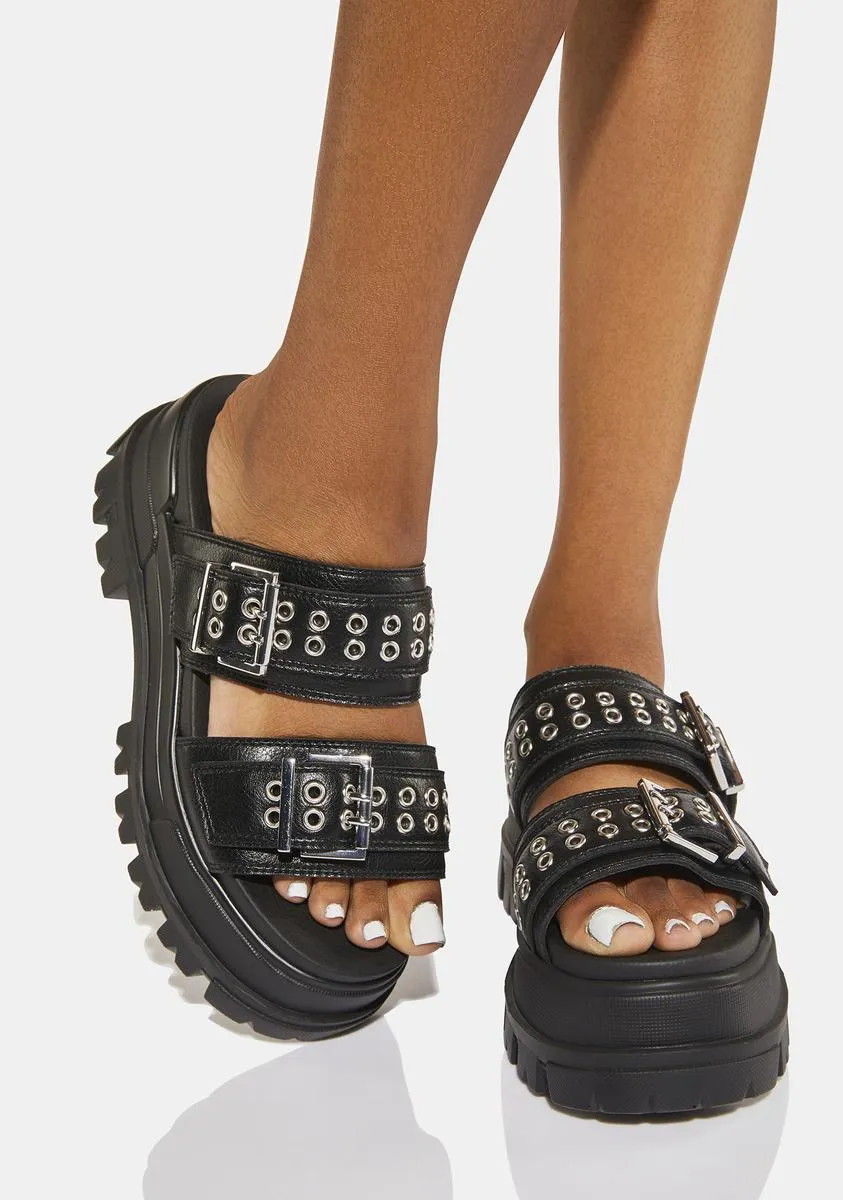Aspha Loop Platform Sandals