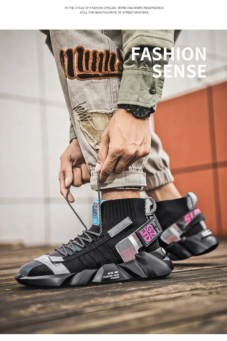 Autumn Men's Breathable Lightweight Anti Odor Chunky Socks Casual Shoes