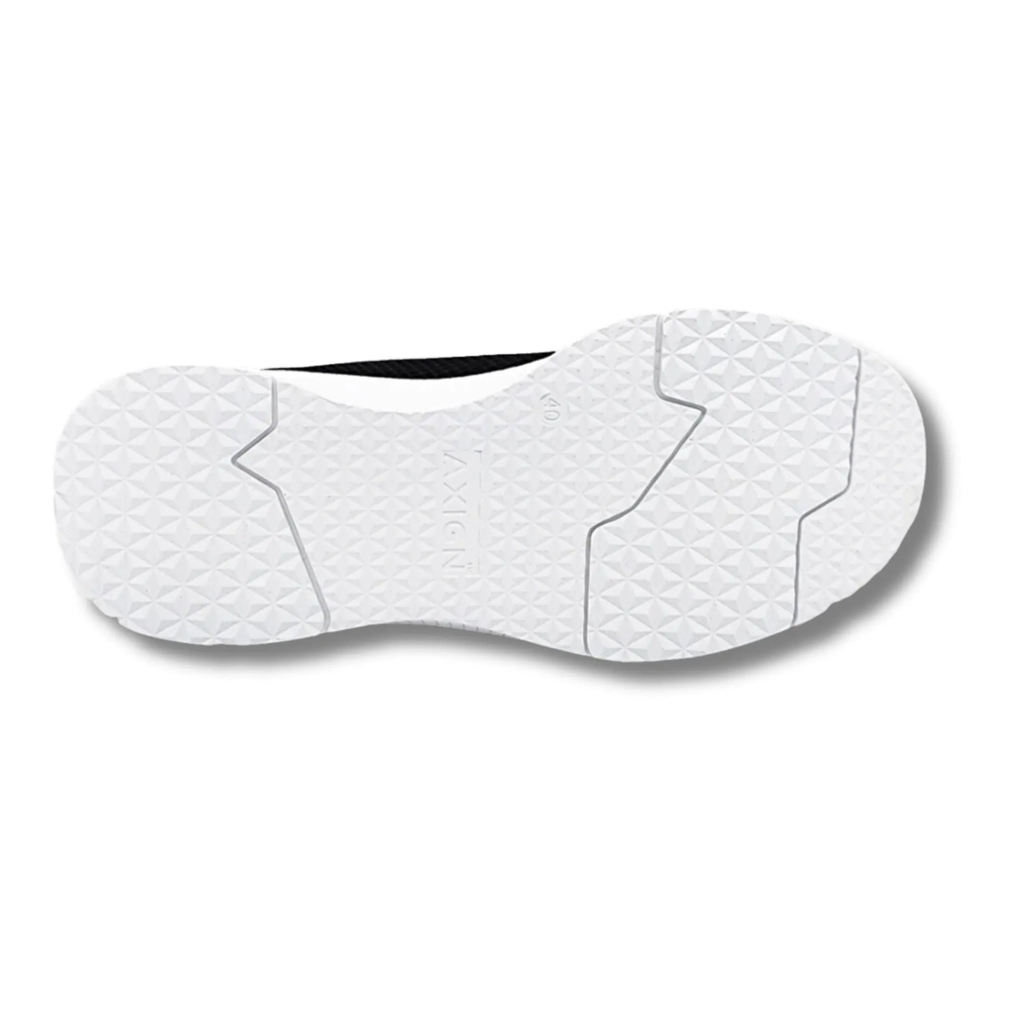 Axign River Lightweight Casual Orthotic Shoe - Black w/White Soles (Mens)