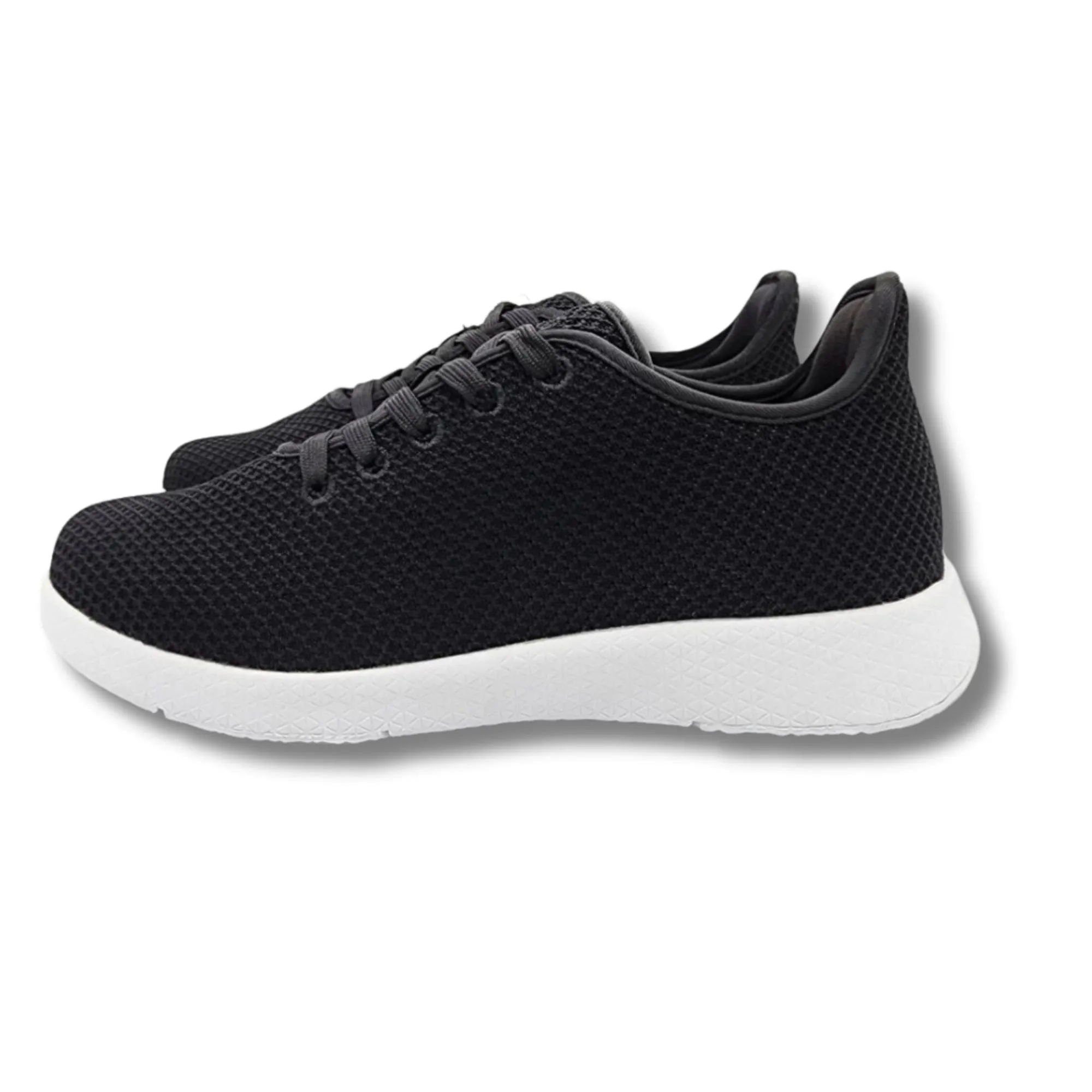 Axign River Lightweight Casual Orthotic Shoe - Black w/White Soles (Mens)