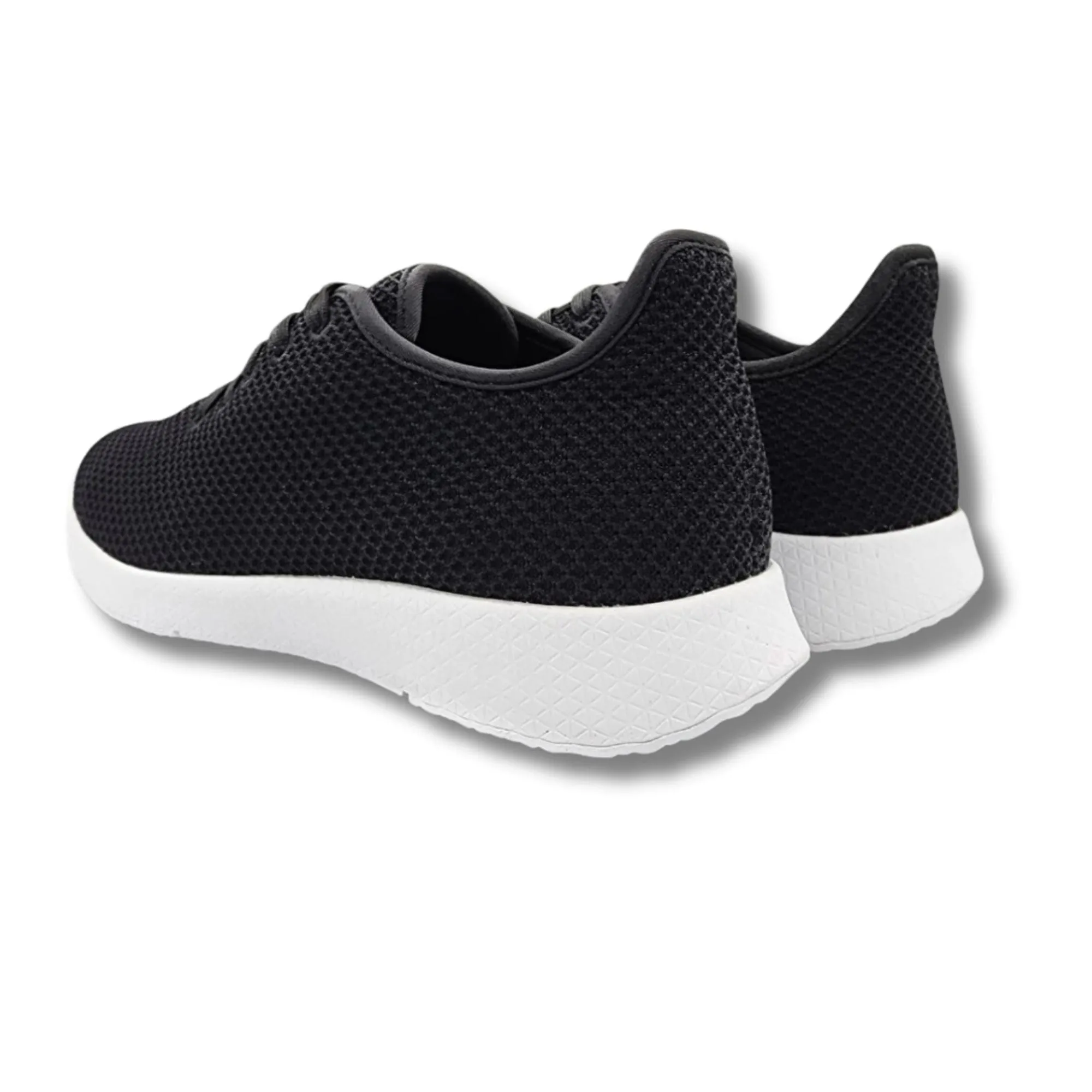 Axign River Lightweight Casual Orthotic Shoe - Black w/White Soles (Mens)