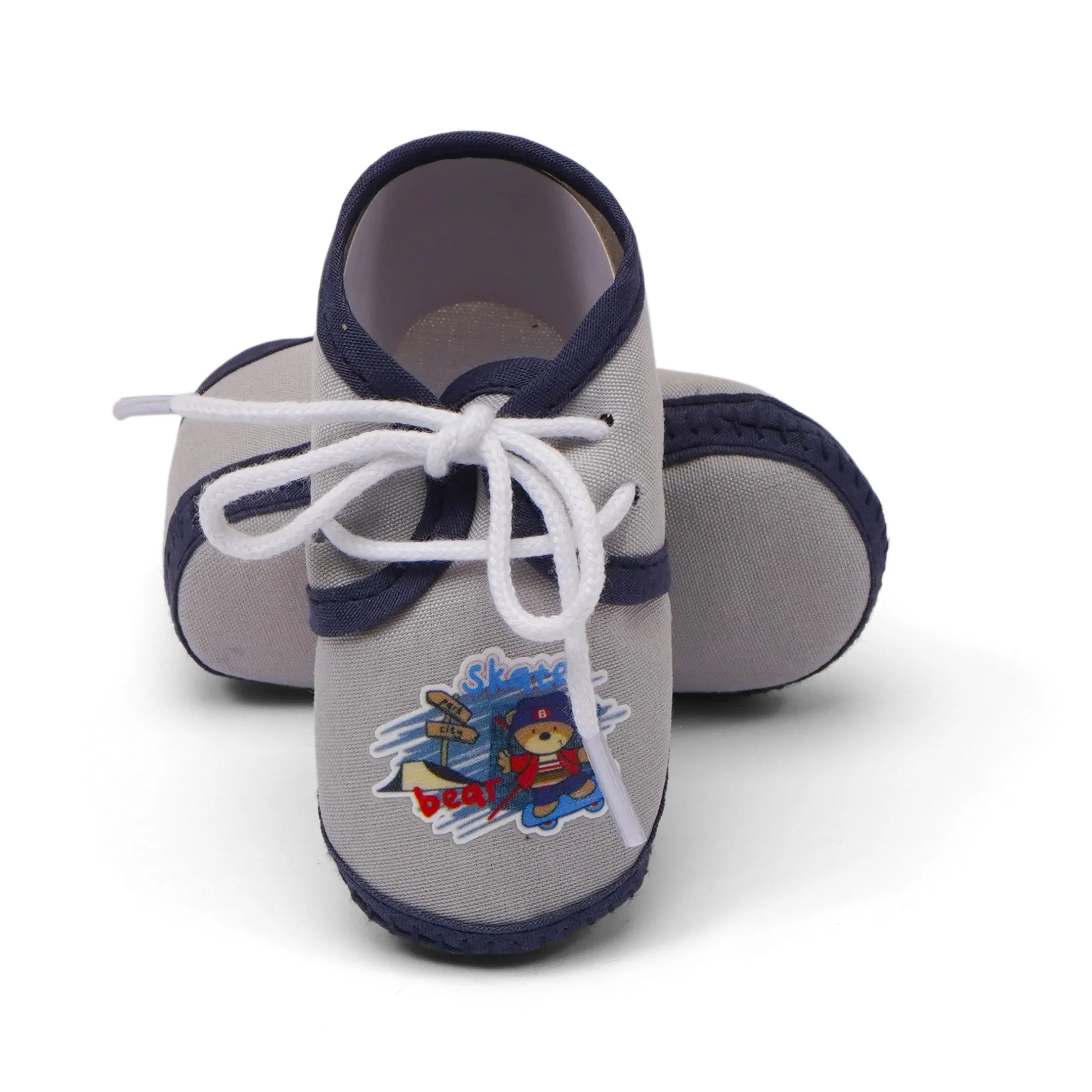 Baby Booties Skate Boat Navy Blue - Sunshine