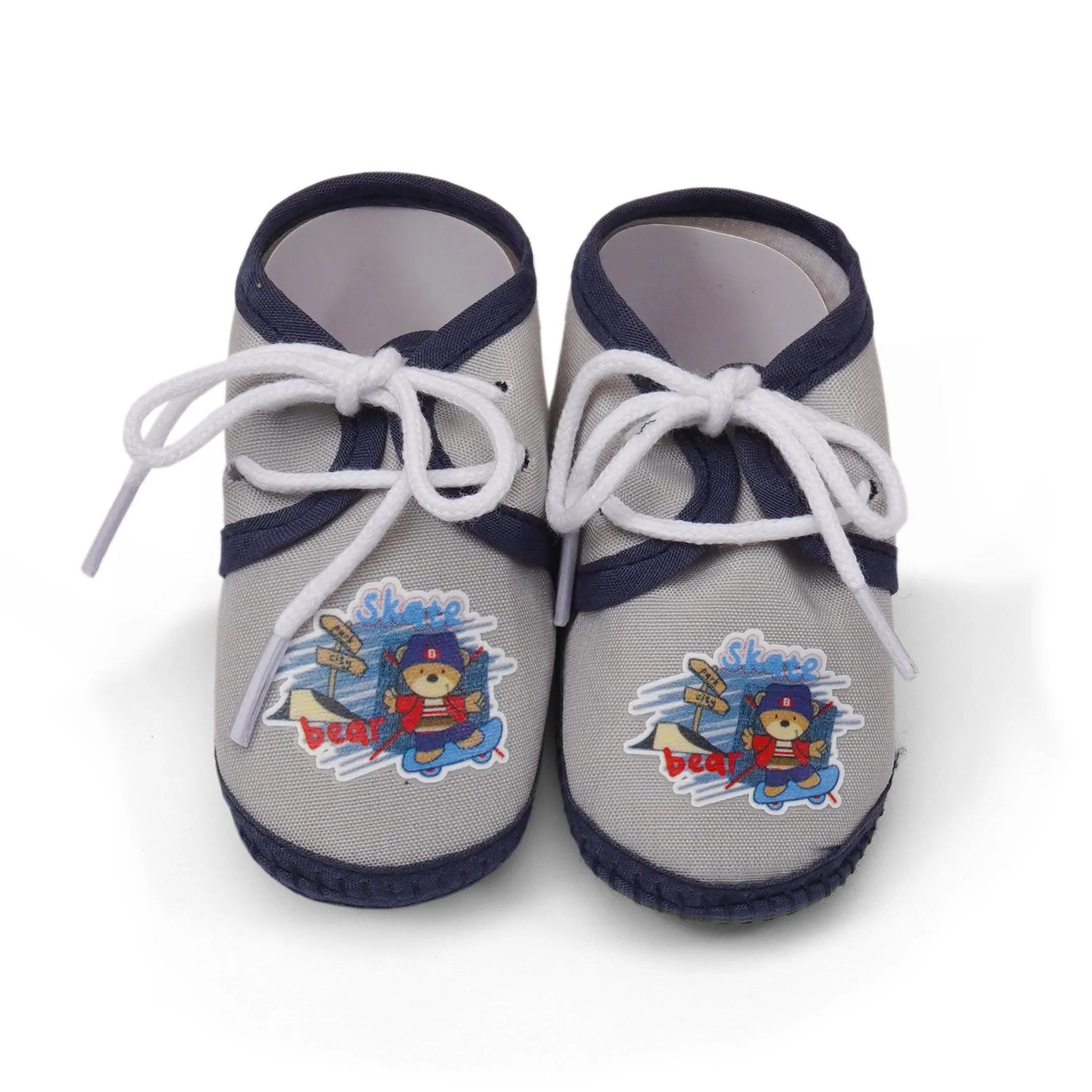 Baby Booties Skate Boat Navy Blue - Sunshine