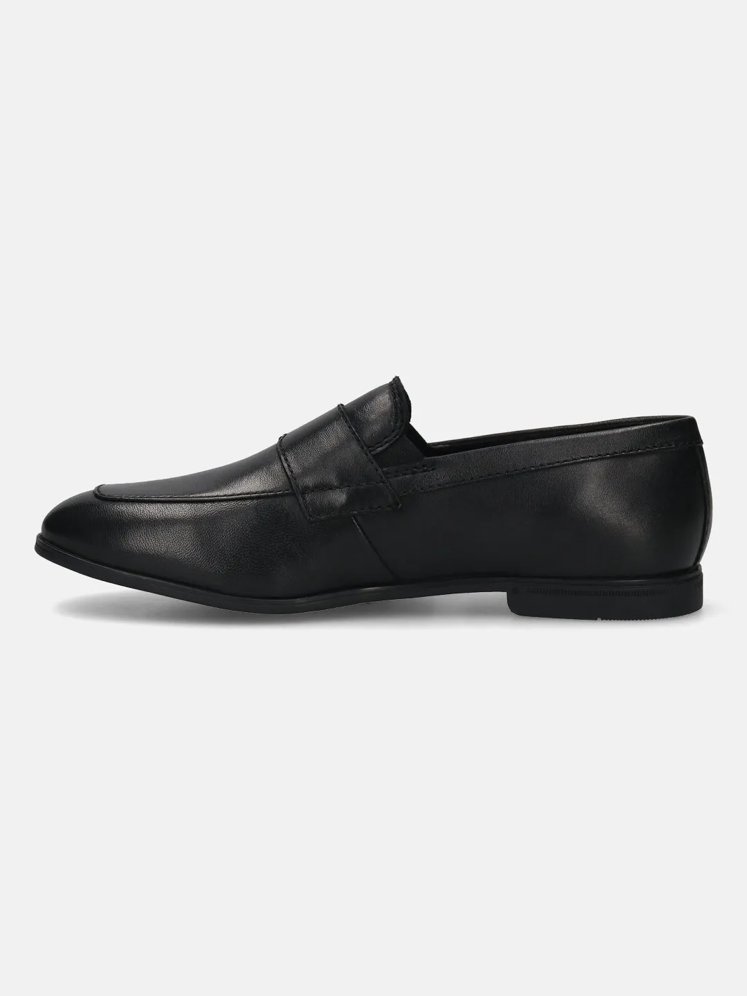 Bugatti Black Premium Leather Slip-On