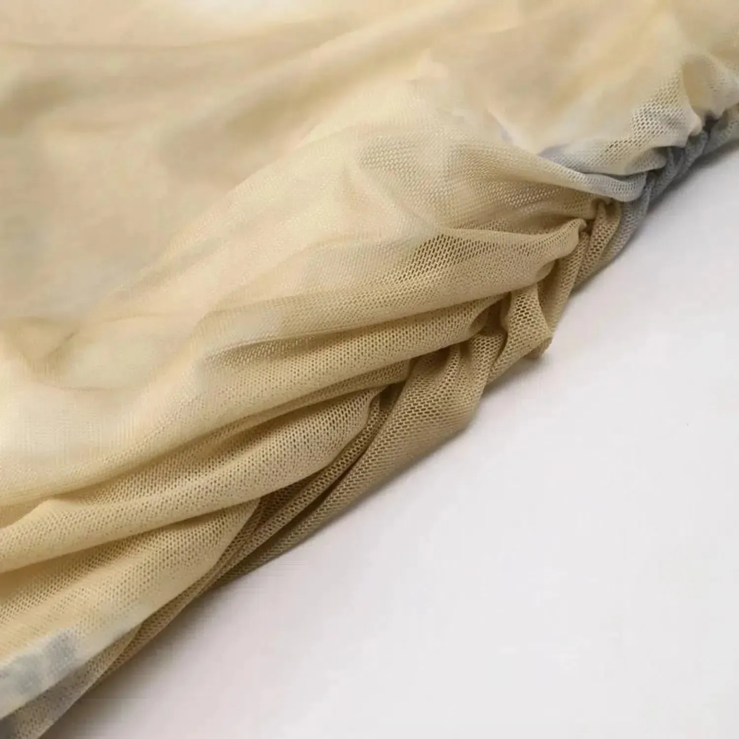 Delirae Cristal Set – Beige – Draped midi skirt