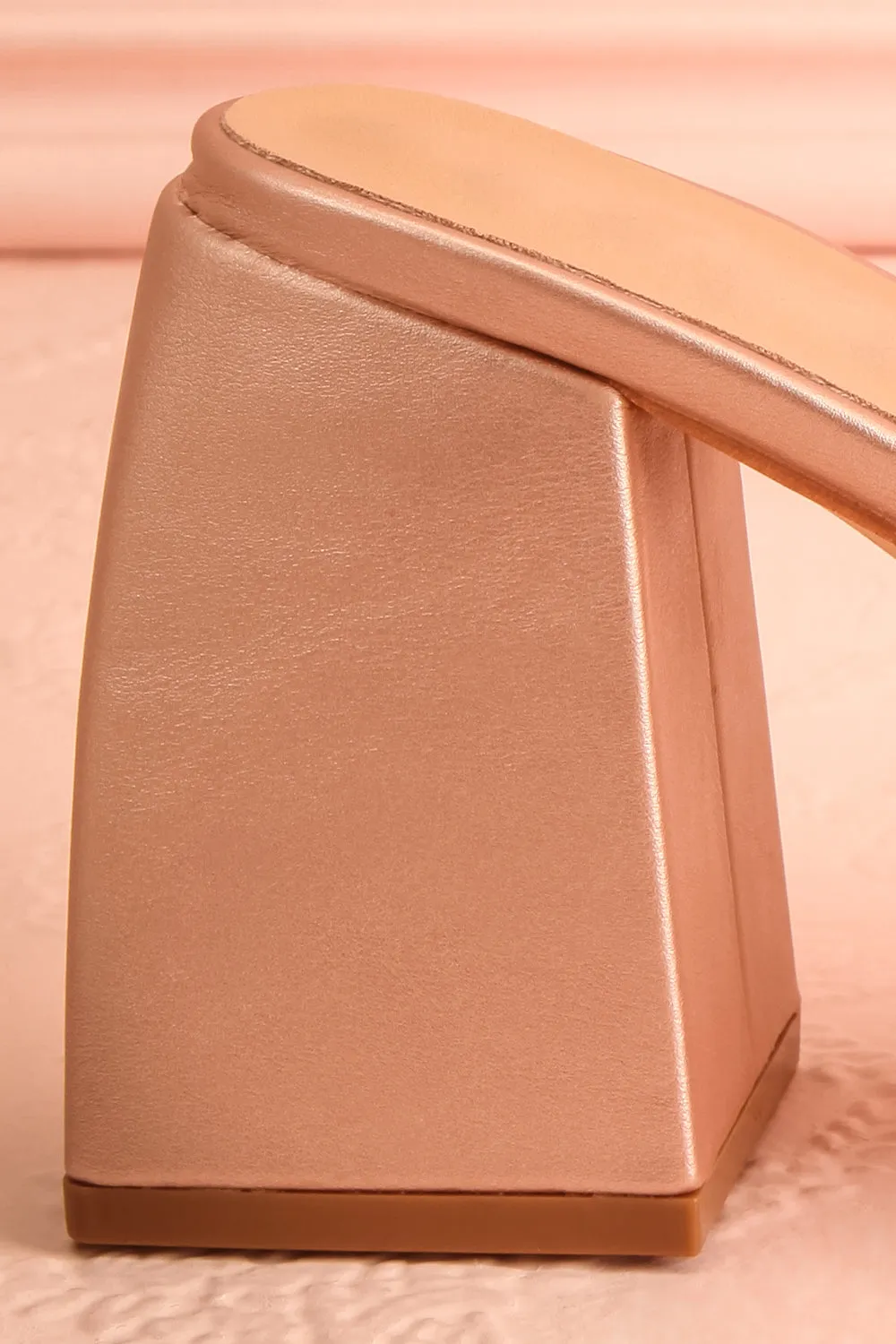 Dorisse Rose Gold | Heeled Mules