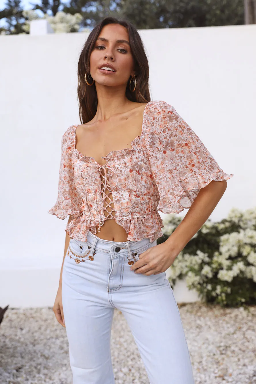 Gentle Loving Crop Top Brown
