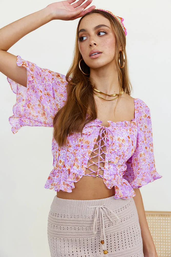 Gentle Loving Crop Top Purple
