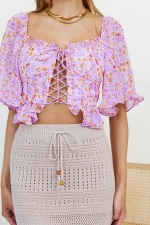 Gentle Loving Crop Top Purple