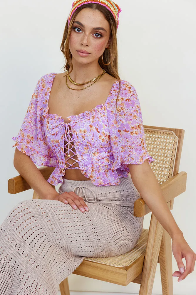 Gentle Loving Crop Top Purple