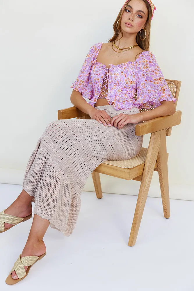 Gentle Loving Crop Top Purple