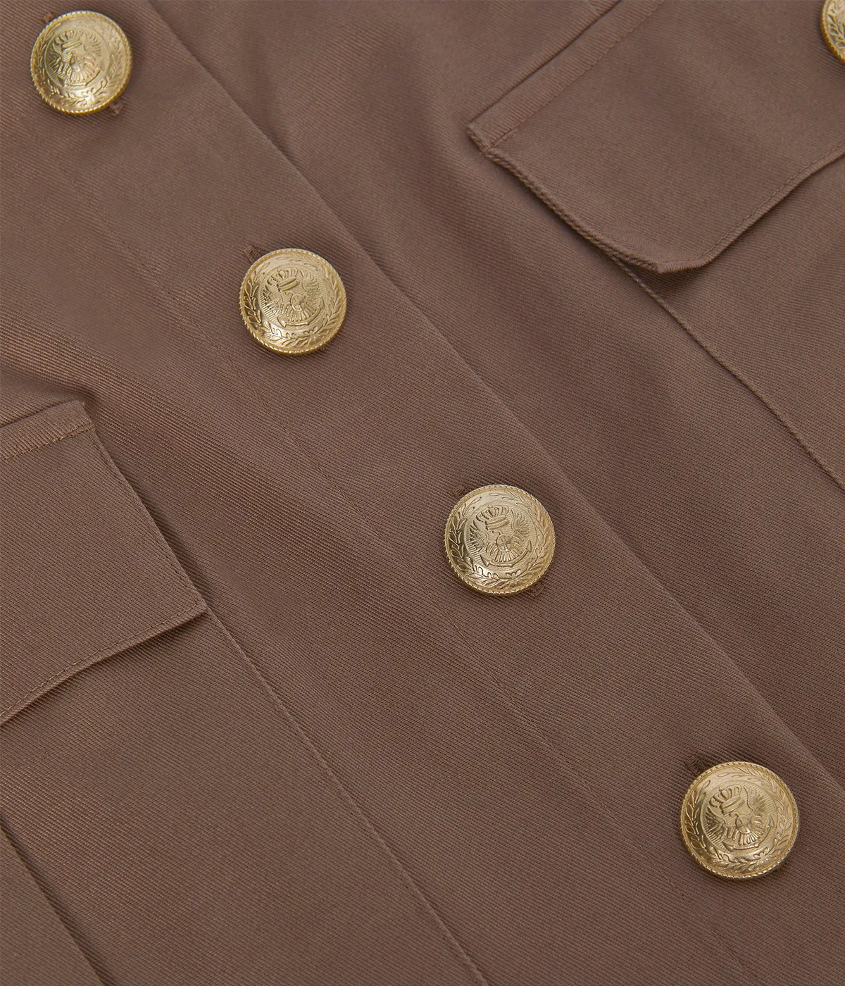 Idy Button Front Dress in Chocolate Malt