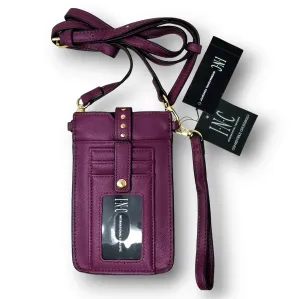 INC ASHLII Aubergine Crossbody/Wristlet Card Case, ID, Phone Holder