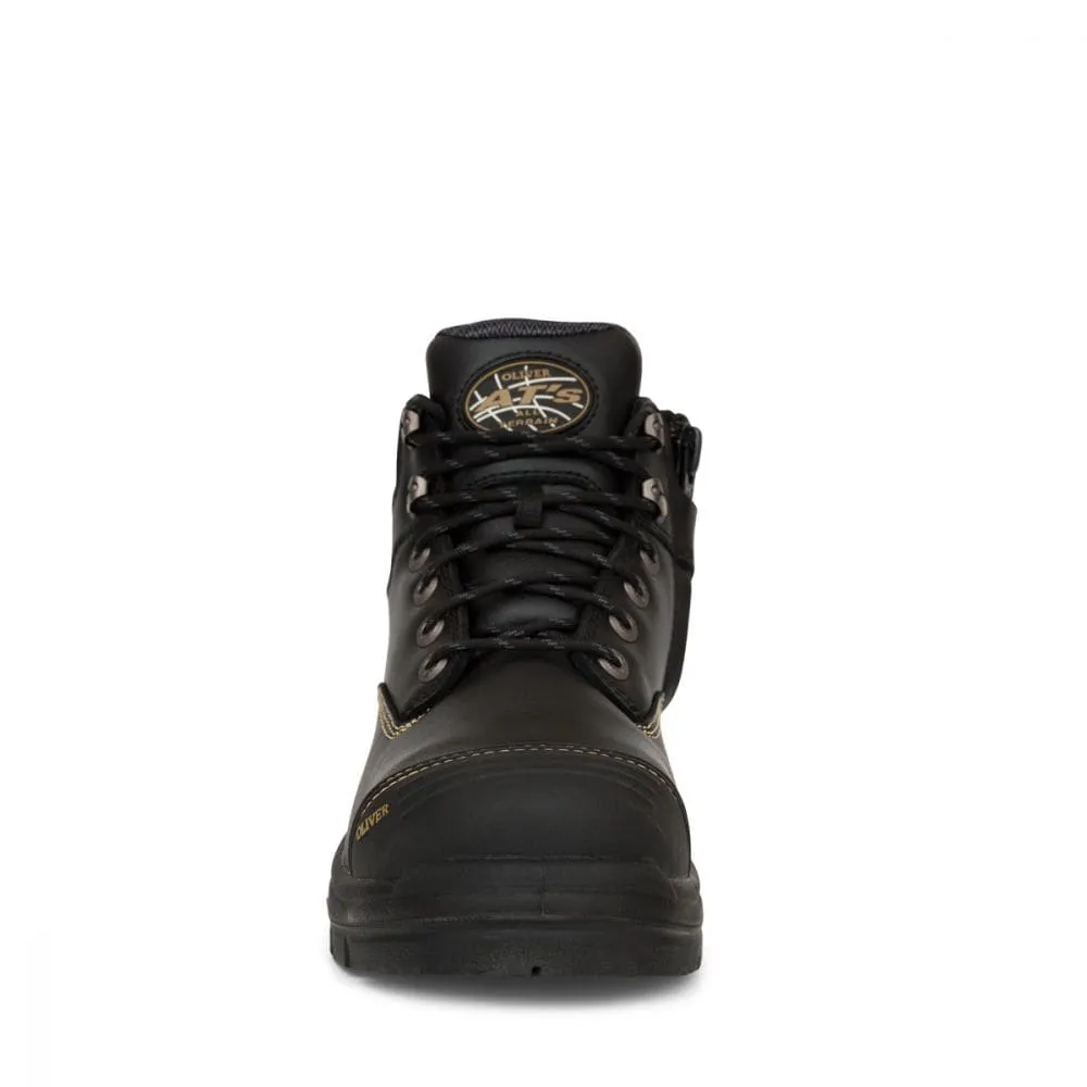 Oliver Left Zip 130mm Black Boot - 55-340Z