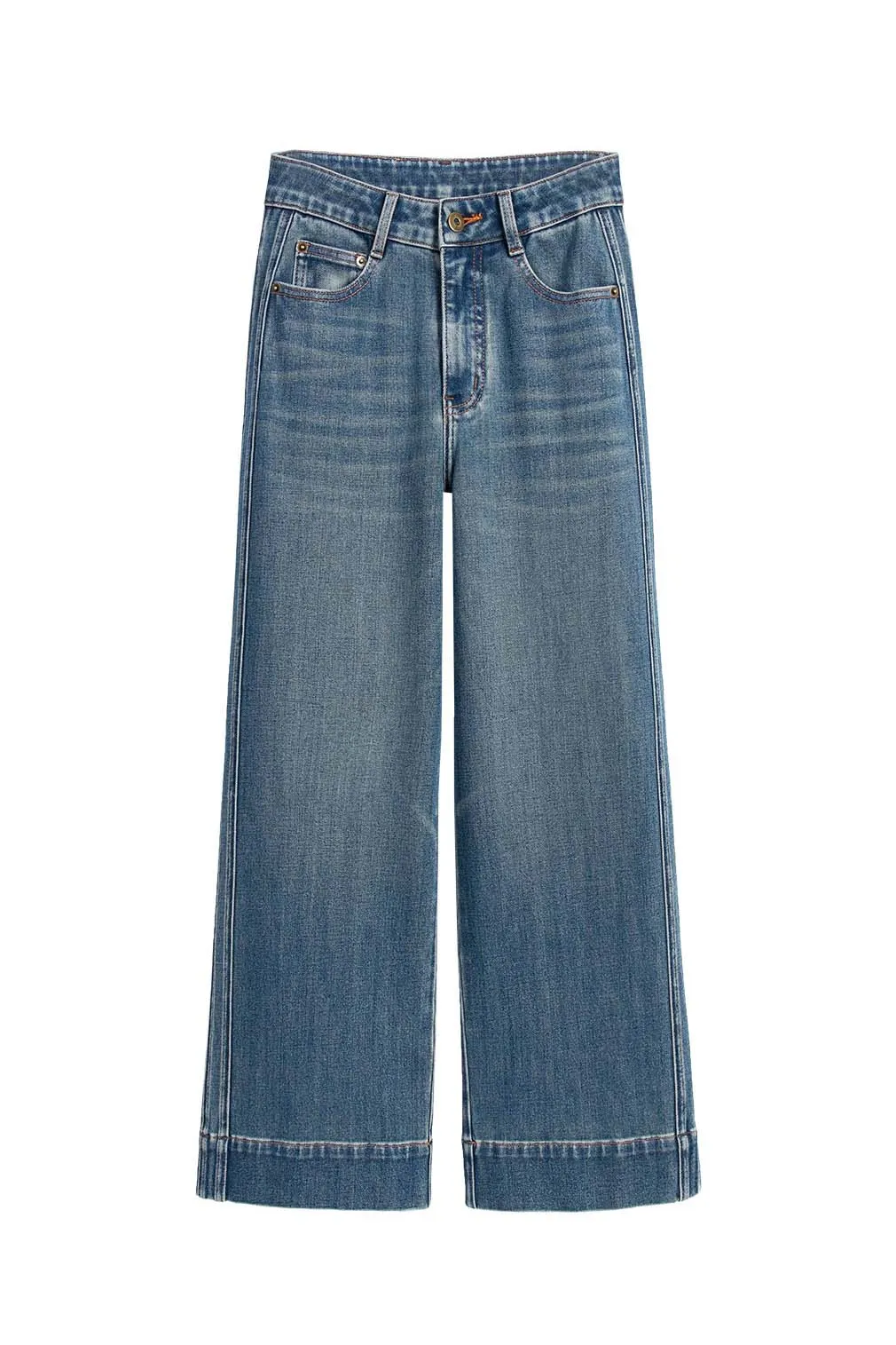Petite High-Waist Wide-Leg Jeans