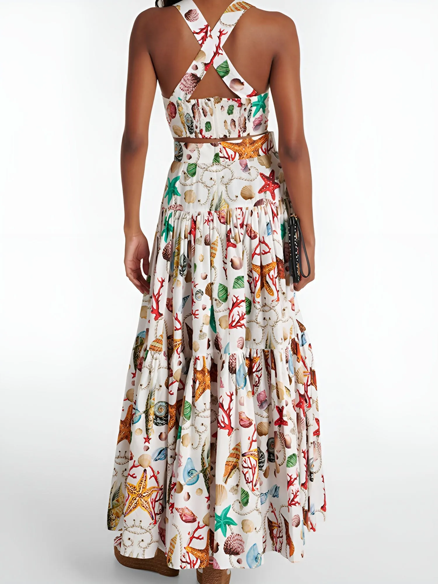 Seren Printed Pleated Skirt Co-Ord Set