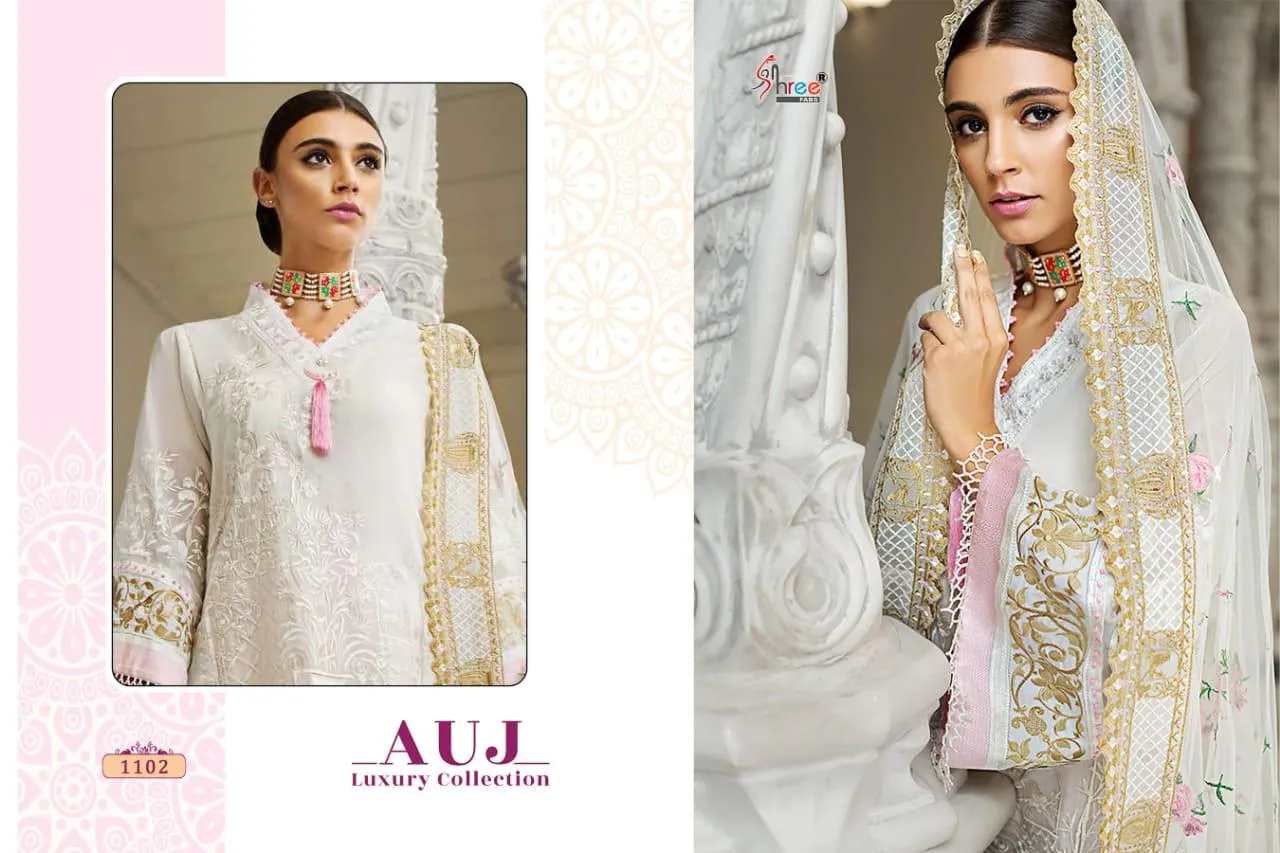 Shree Fabs Auj Luxury Collection Lawn Cotton Pakistani Salwar Kameez