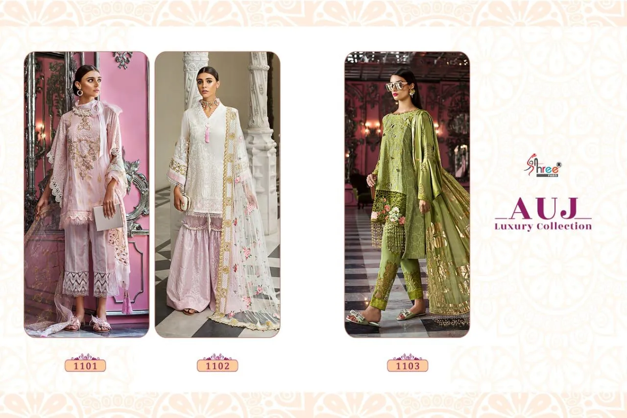Shree Fabs Auj Luxury Collection Lawn Cotton Pakistani Salwar Kameez