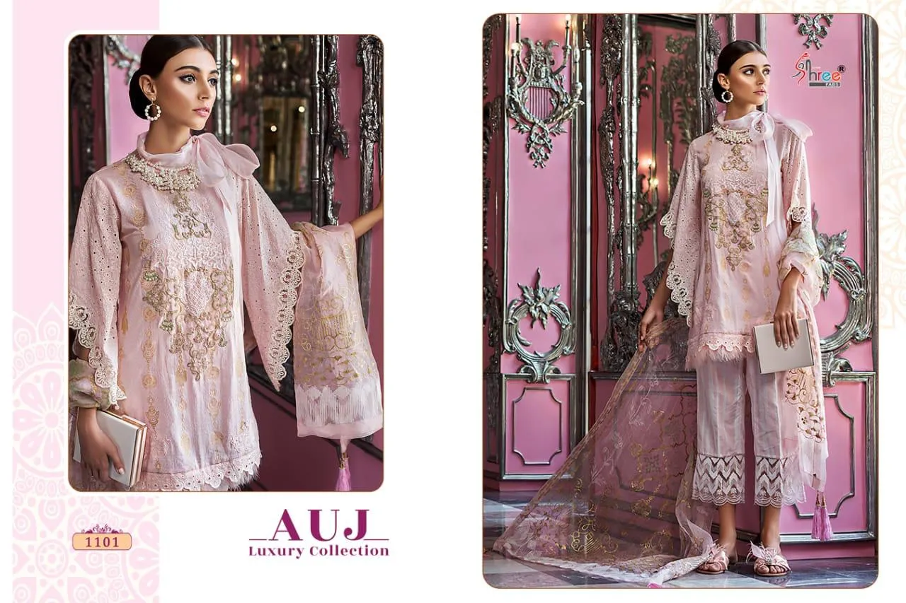Shree Fabs Auj Luxury Collection Lawn Cotton Pakistani Salwar Kameez