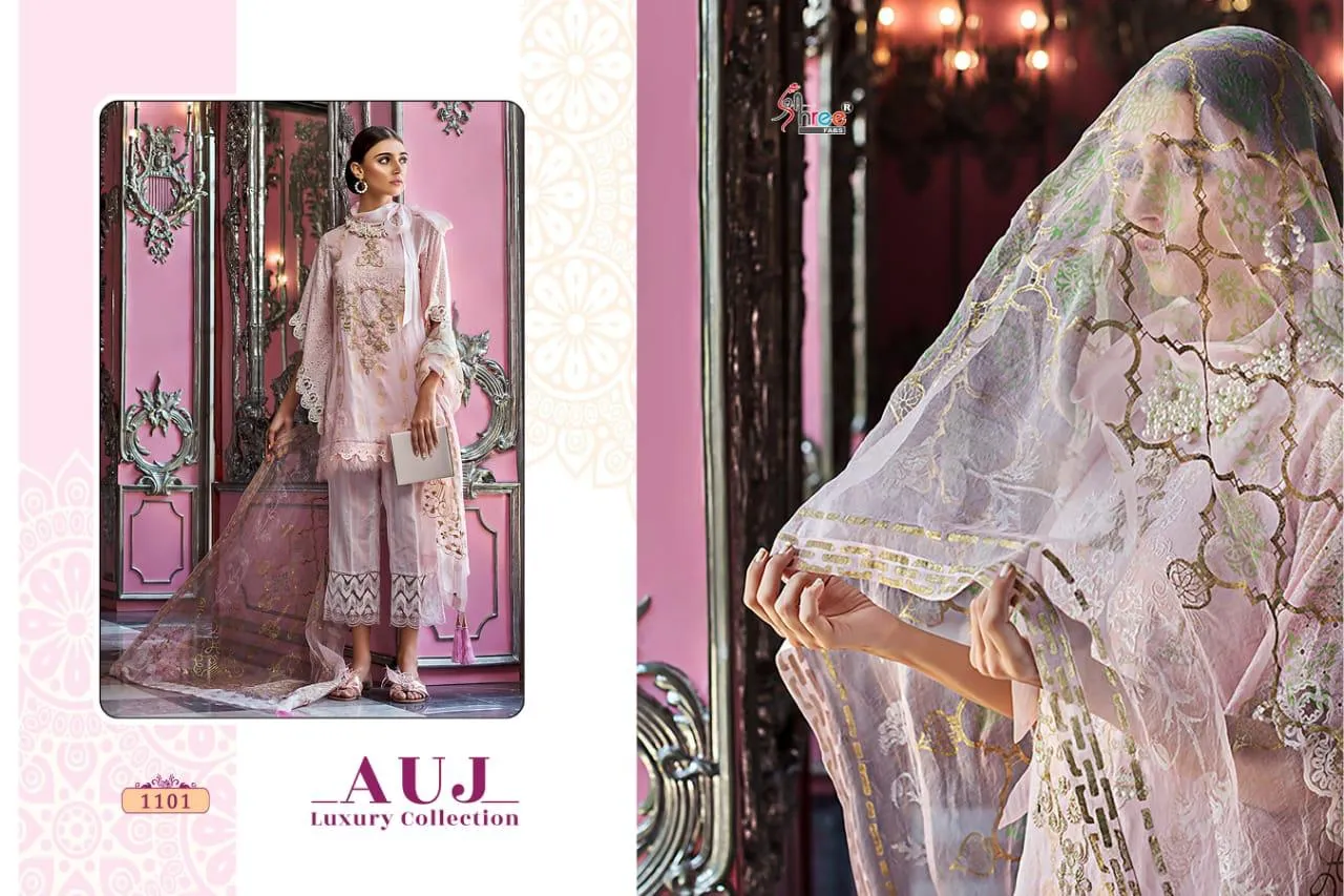Shree Fabs Auj Luxury Collection Lawn Cotton Pakistani Salwar Kameez
