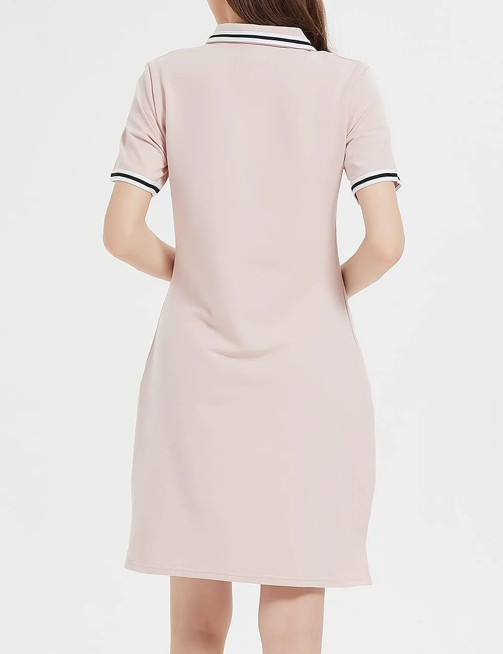 Women's Polo Dress, Shirt Dresses for Curvy Ladies with Polo Neck, Sporty Look for Summer