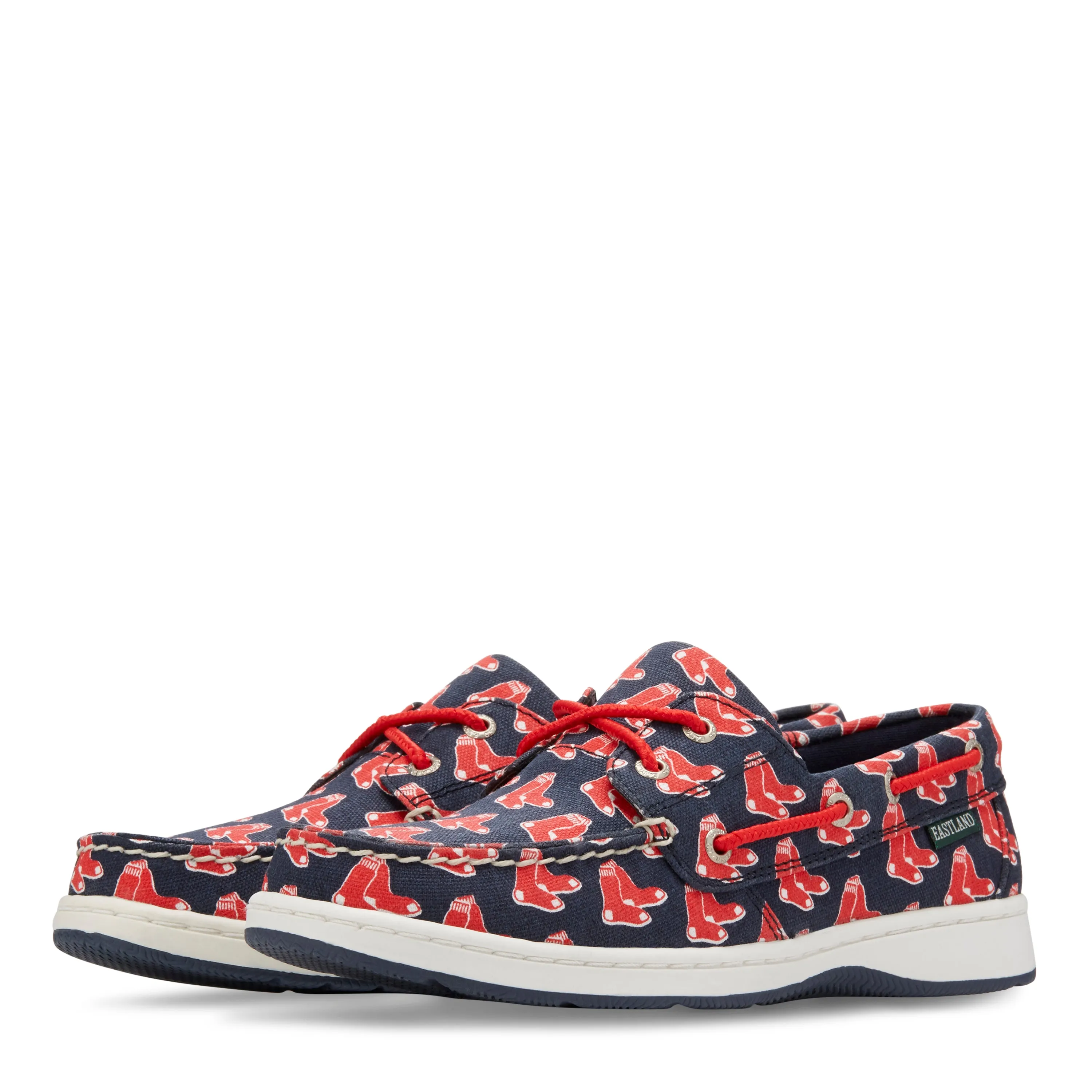 Women's Summer MLB Boston Red Sox Canvas Boat Shoe