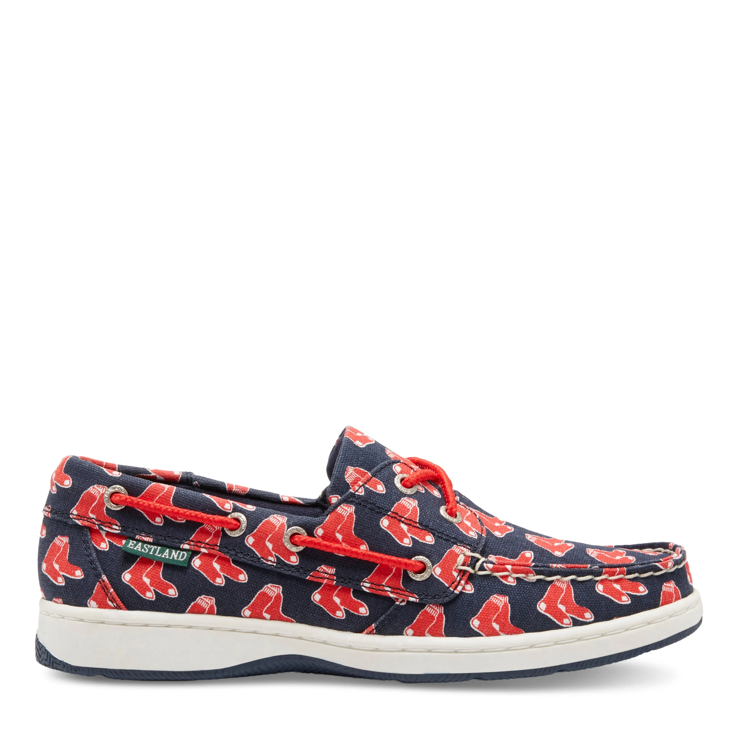 Women's Summer MLB Boston Red Sox Canvas Boat Shoe