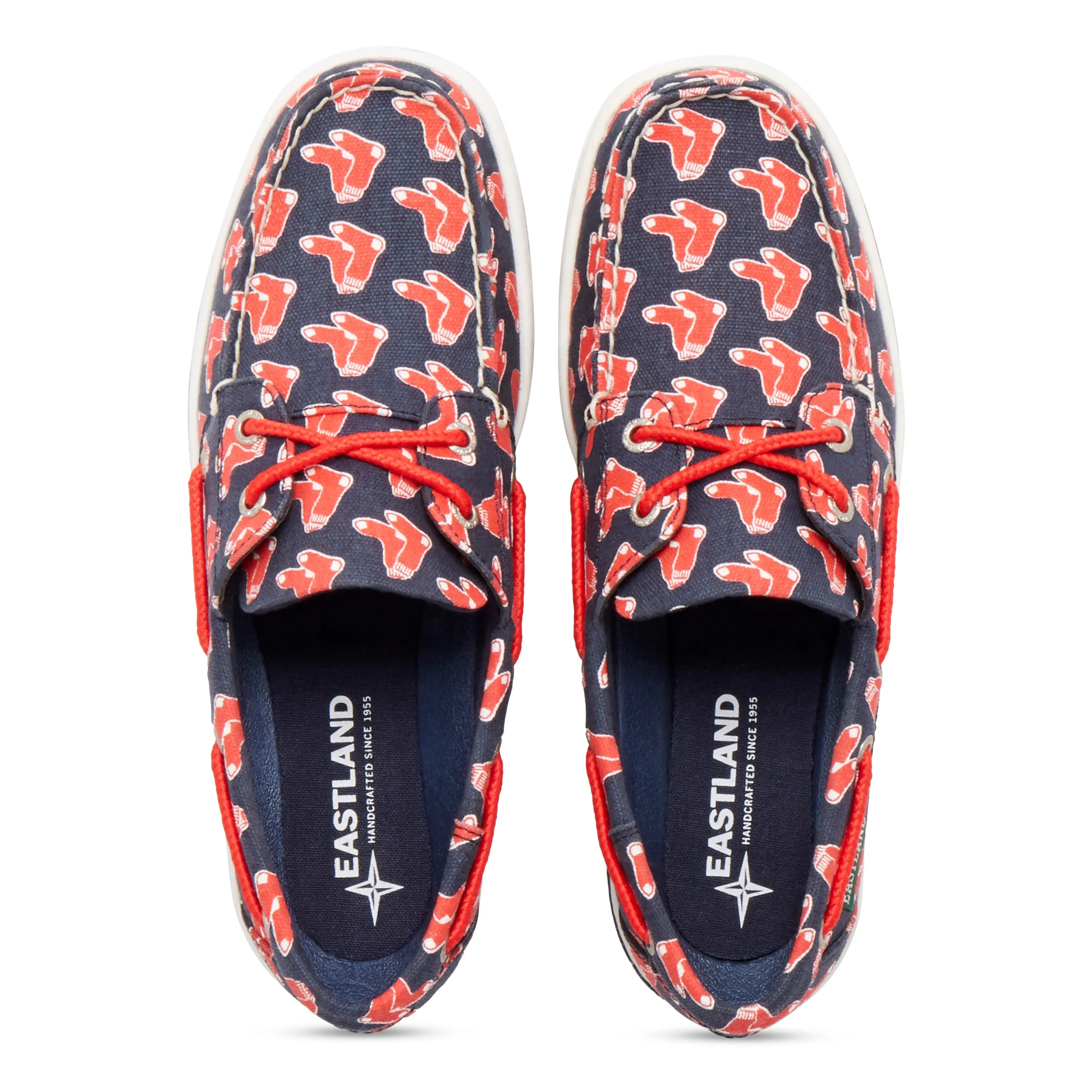 Women's Summer MLB Boston Red Sox Canvas Boat Shoe